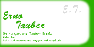 erno tauber business card